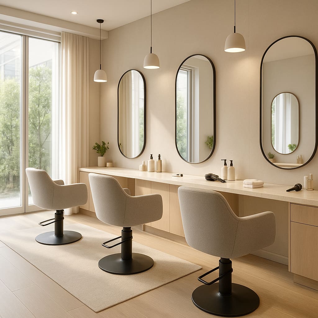 Modernes helles Salon-Interieur