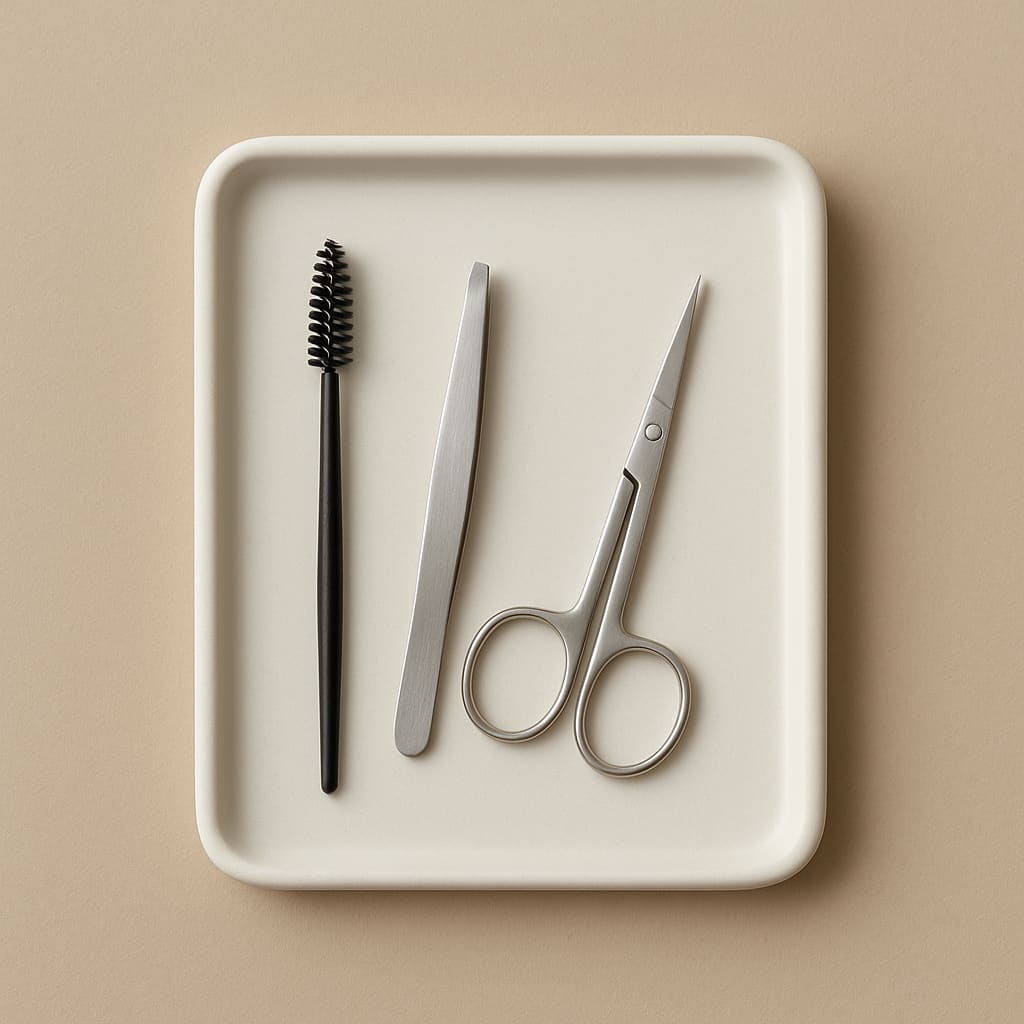 Tools zum Formen und Färben der Augenbrauen