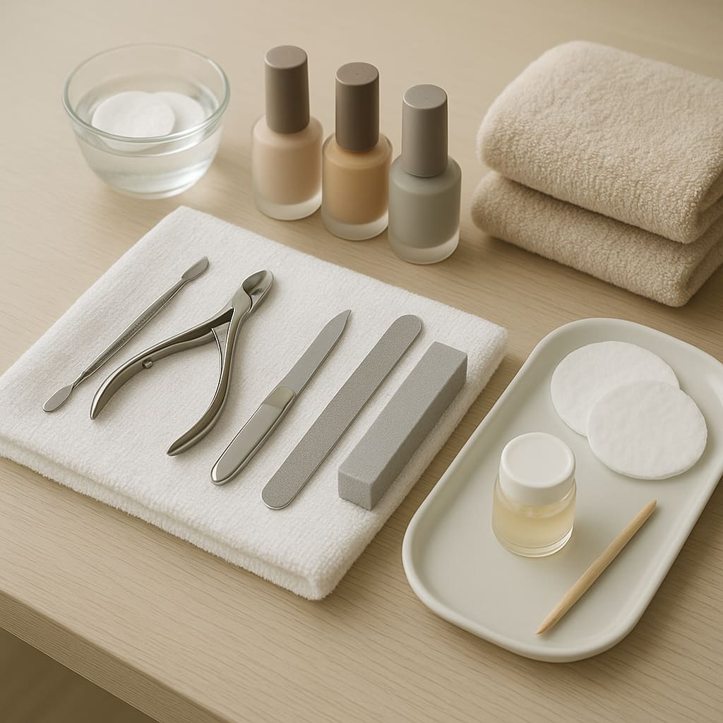 Setup für Maniküre und Pediküre